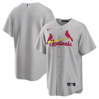 mens nike gray st louis cardinals road replica team jersey_p